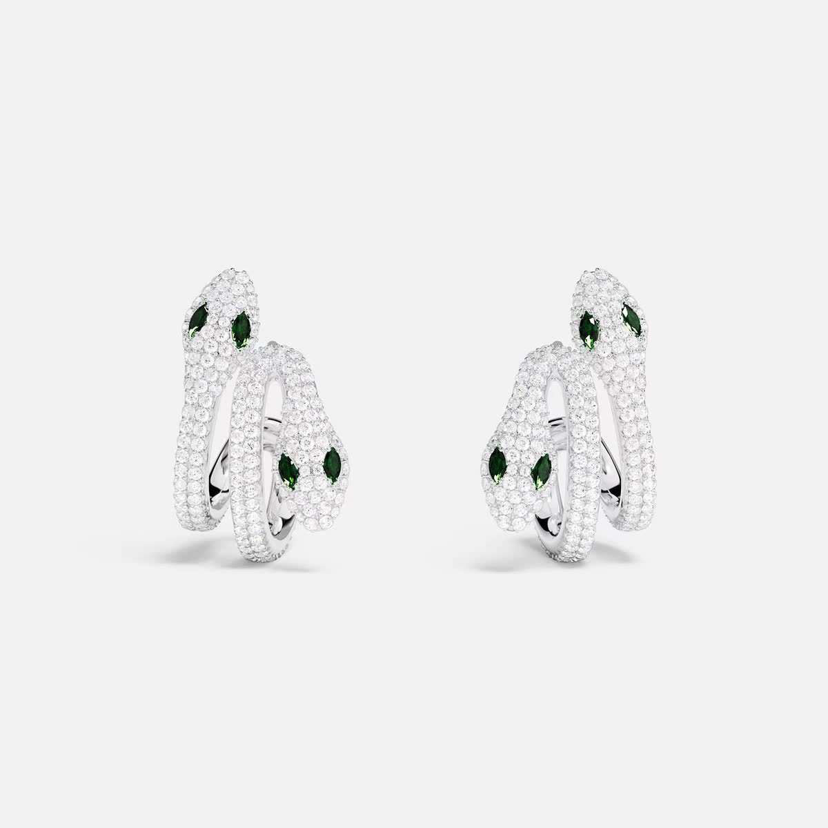 APM Monaco Emerald and Diamond Earrings